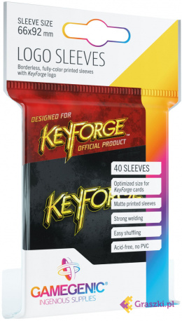 Gamegenic: KeyForge - Logo Sleeves Black GRY ZA DYCHĘ