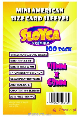Koszulki na karty Sloyca (41x63 mm) "Mini American Premium", 100 sztuk