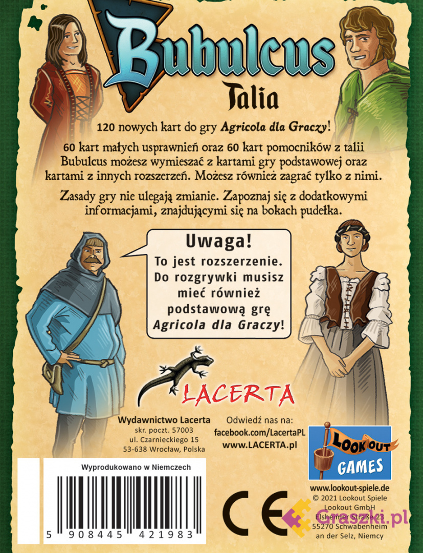 Agricola (wersja dla graczy): Talia Bubulcus tył