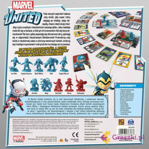 Marvel United tył Marvel United tył