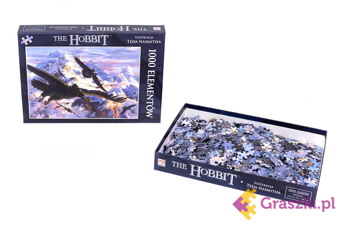 Puzzle Hobbit: Bilbo i orły (1000 elementów) zawartość Puzzle Hobbit: Bilbo i orły (1000 elementów) zawartość