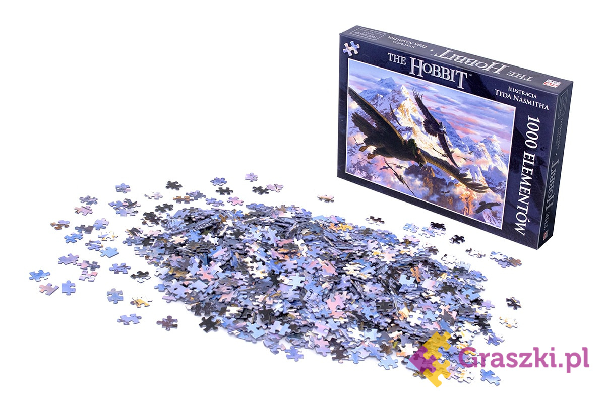 Puzzle Hobbit: Bilbo i orły (1000 elementów) elementy Puzzle Hobbit: Bilbo i orły (1000 elementów) elementy
