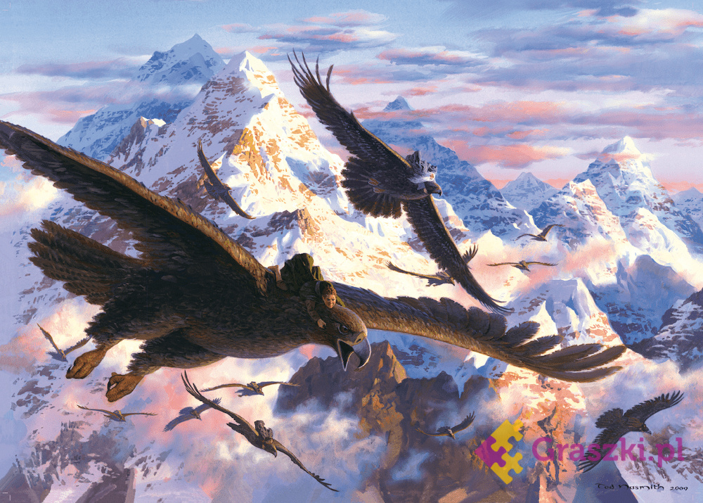 Puzzle Hobbit: Bilbo i orły (1000 elementów) obrazek Puzzle Hobbit: Bilbo i orły (1000 elementów) obrazek