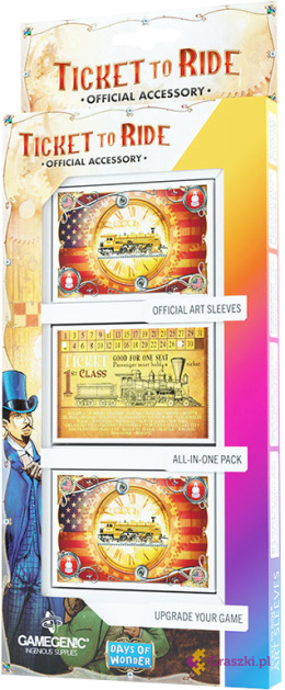 Koszulki Wsiąść do pociągu USA - Gamegenic: Ticket to Ride - USA Art Sleeves (46 x 70 mm)