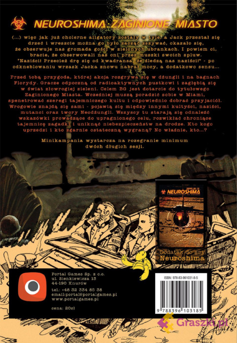 Neuroshima: Zaginione Miasto (RPG.09) tył Neuroshima: Zaginione Miasto (RPG.09) tył