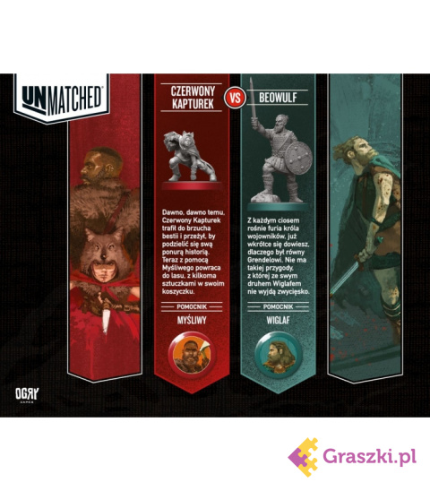 Unmatched Kapturek vs Beowulf postacie Unmatched Kapturek vs Beowulf postacie