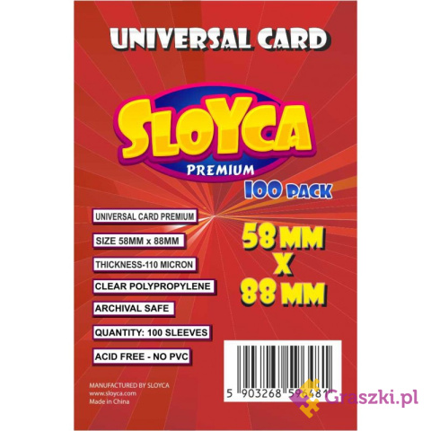 SLOYCA Koszulki Universal Card (58x88mm) Premium