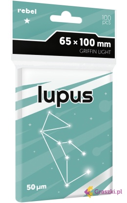 Koszulki na karty Rebel (65x100 mm) Lupus Light
