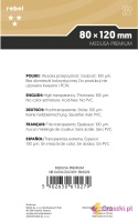 Koszulki na karty Rebel (80x120 mm) Libra Premium tył