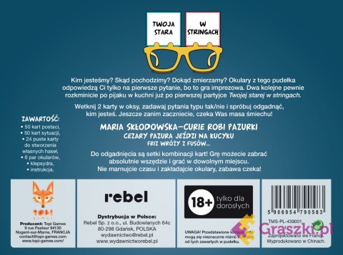 Twoja stara w stringach tył opakowania Twoja stara w stringach tył opakowania