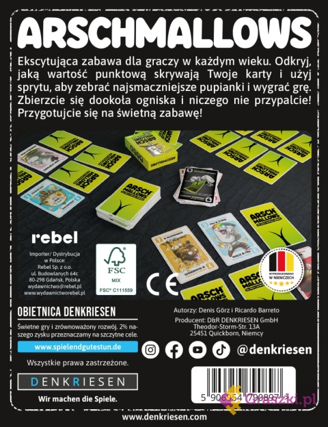 Arschmallows tył opakowania