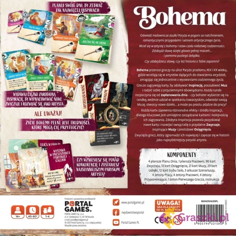 Bohema tył opakowania Bohema tył opakowania
