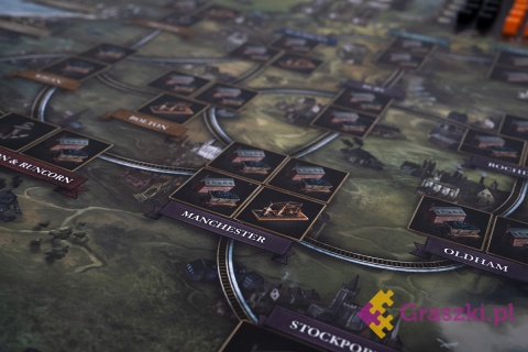 Brass: Lancashire Deluxe elementy planszy