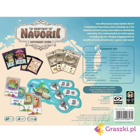 Odkrywcy Navorii – Zapomniane Ziemie tył opakowania