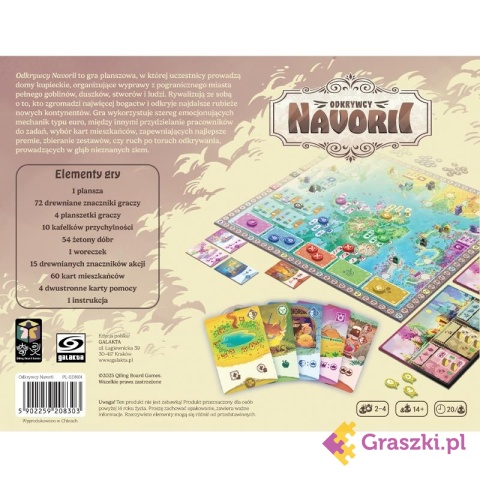 Odkrywcy Navorii tył opakowania