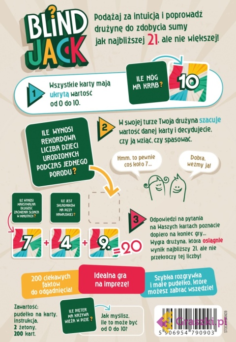 Blind Jack tył opakowania