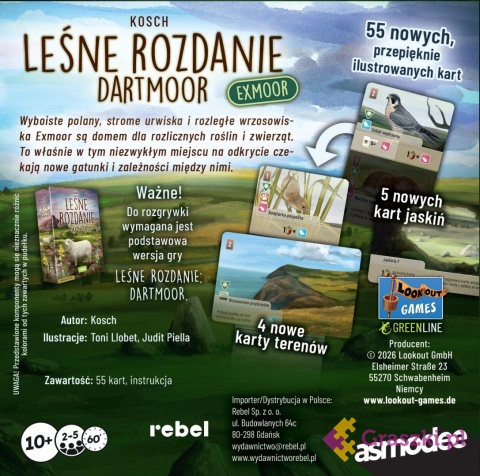 Leśne rozdanie: Dartmoor - Exmoor tył opakowania