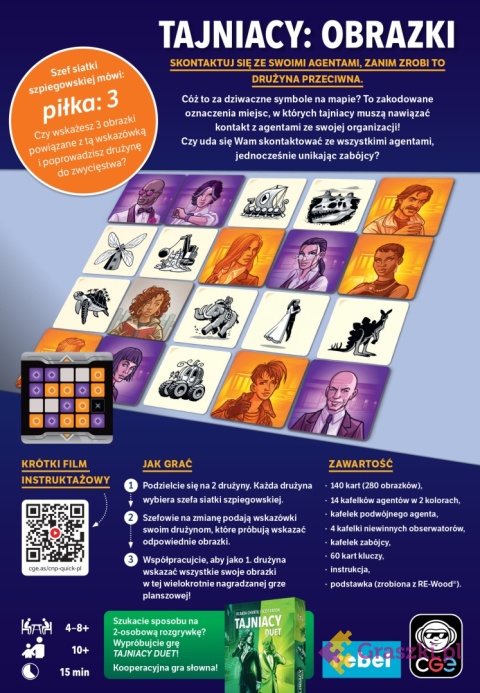 Tajniacy: Obrazki tył opakowania