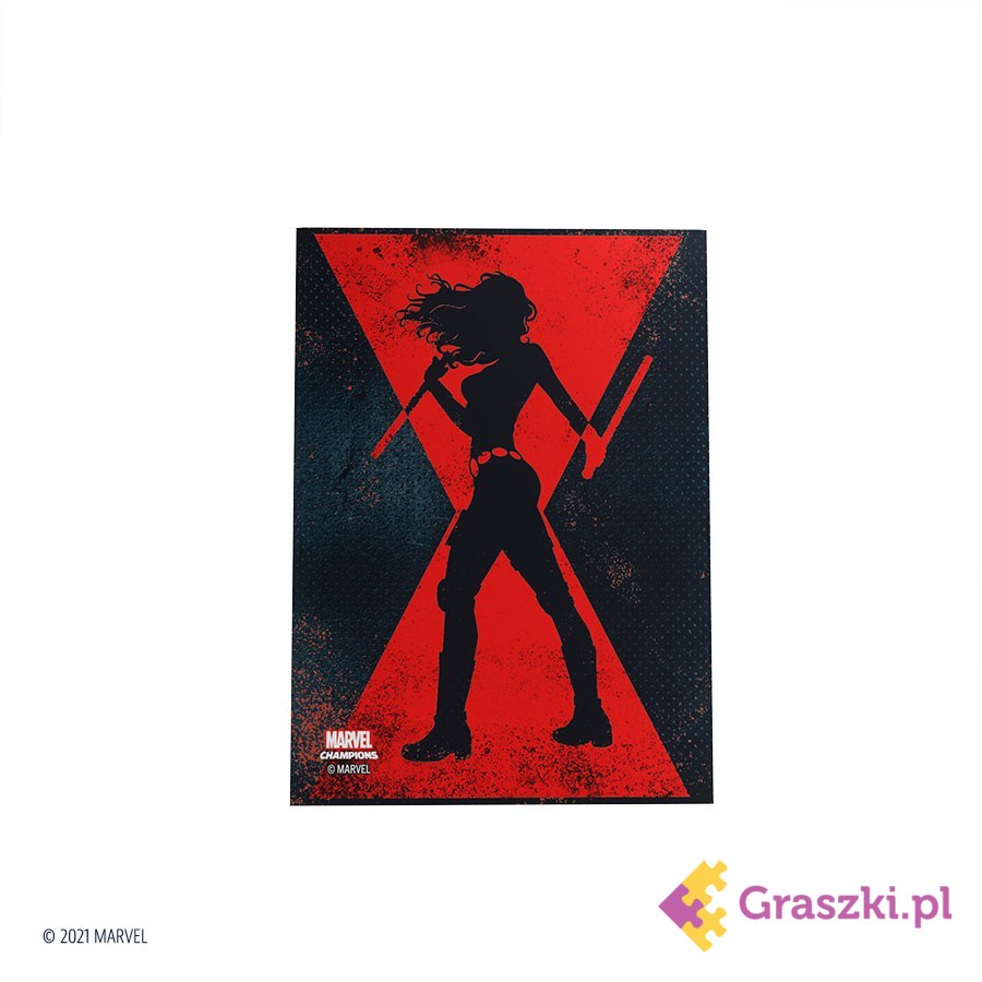 Pudełko: Gamegenic: Marvel Champions Art Sleeves (66 mm x 91 mm) Black Widow 50+1 szt.