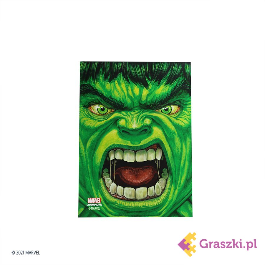 Pudełko: Gamegenic: Marvel Champions Art Sleeves (66 mm x 91 mm) Hulk 50+1 szt.