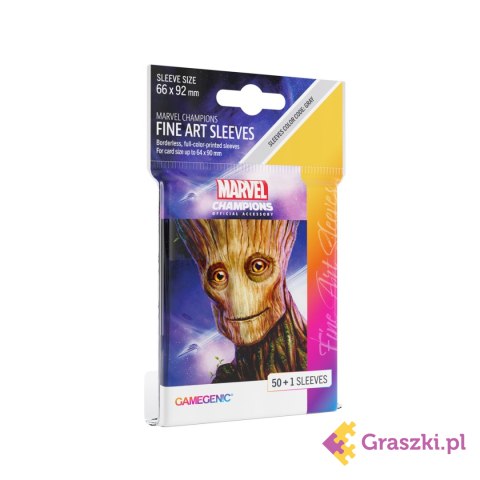 Gamegenic: Marvel Champions Fine Art Sleeves (66 mm x 92 mm) Groot 50+1 szt.