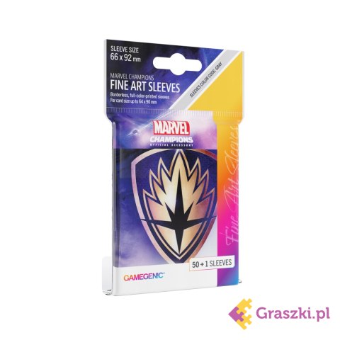 Gamegenic: Marvel Champions Fine Art Sleeves (66 mm x 92 mm) Guardians Logo 50+1 szt.