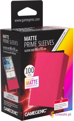 Gamegenic: Matte Prime Sleeves (66x91 mm) - Red - 100 sztuk