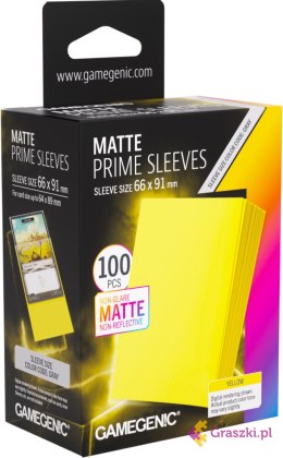 Gamegenic: Matte Prime Sleeves (66x91 mm) - Yellow - 100 sztuk