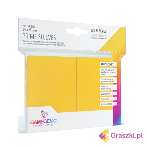 Gamegenic: Prime CCG Sleeves (66x91 mm) - Yellow, 100 sztuk
