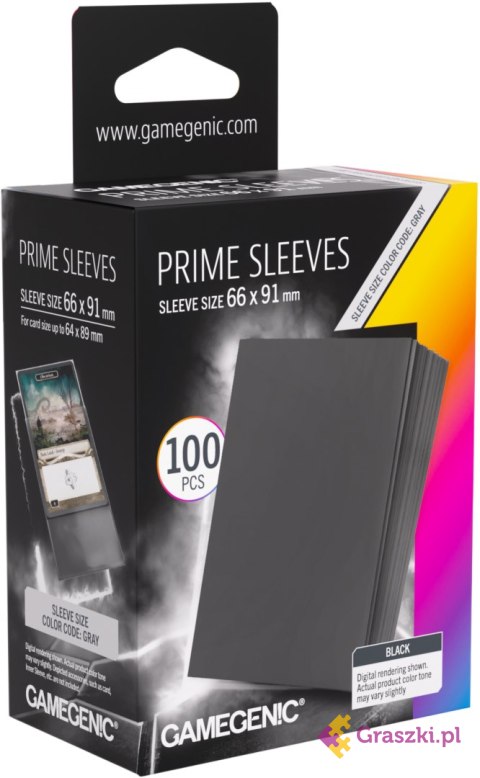 Gamegenic: Prime Sleeves (66x91 mm) - Black - 100 sztuk