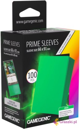 Gamegenic: Prime Sleeves (66x91 mm) - Green - 100 sztuk
