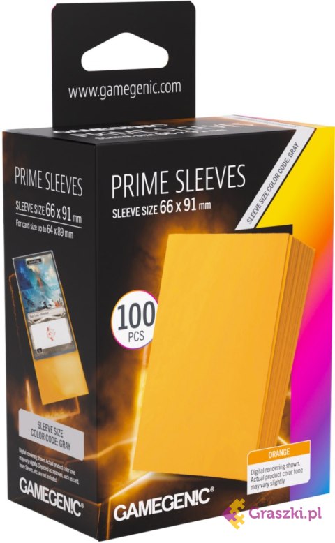 Gamegenic: Prime Sleeves (66x91 mm) - Orange - 100 sztuk