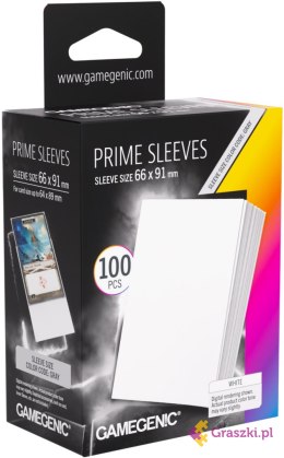 Gamegenic: Prime Sleeves (66x91 mm) - White - 100 sztuk