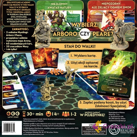 Dragon Eclipse: Mystling Academy - Peare kontra Arboro tył opakowania