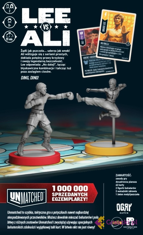 Unmatched: Lee vs Ali tył opakowania