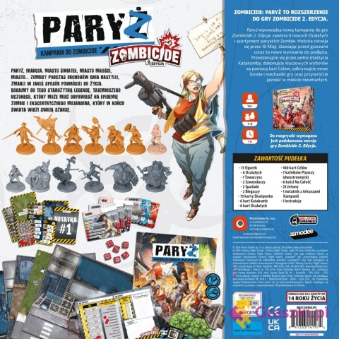 Zombicide: Paryż tył opakowania
