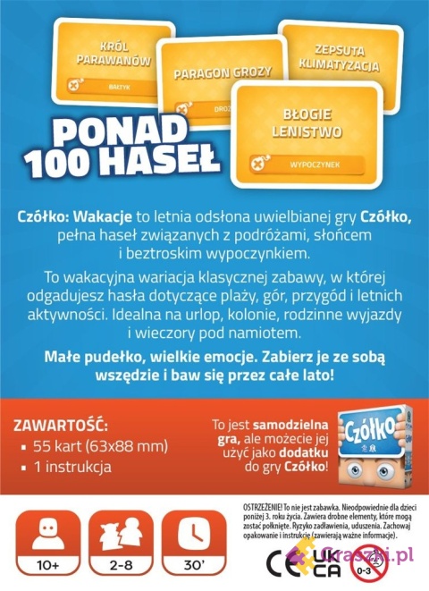 Czółko: Wakacje tył