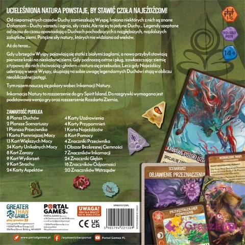 Spirit Island: Inkarnacja Natury tył pudełka