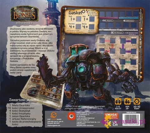 Too Many Bones: Gasket tył opakowania