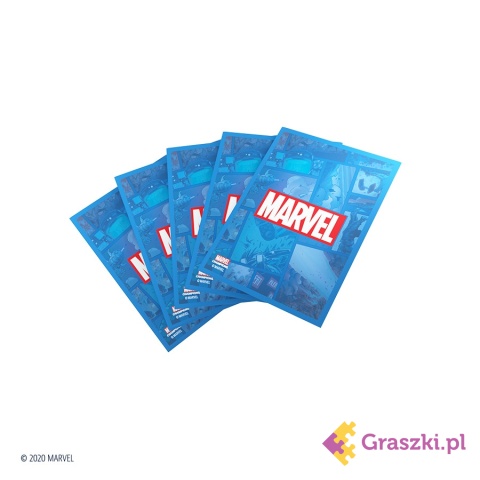 Gamegenic: Marvel Champions Art Sleeves (66 mm x 91 mm) Blue 50+1 szt. karty
