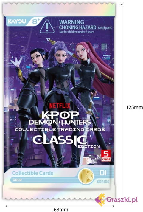 K-Pop Demon Hunters: Classic Edition - Gold Booster Display (20) karta  wymiary