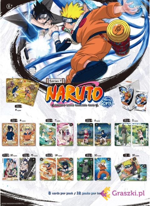 Naruto: Smriti Collectible Cards - Heaven Scroll - Platinum Booster Display (12) kolekcja