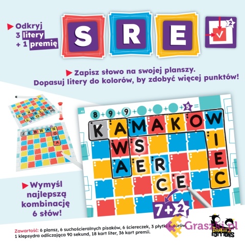 Kolor słowa tył opakowania