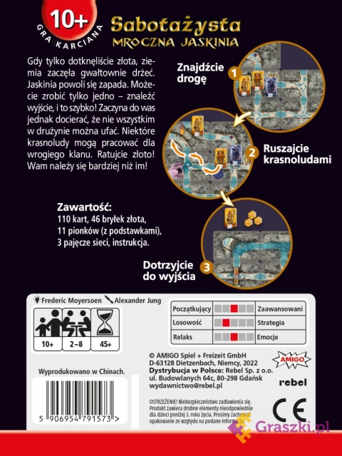 Sabotażysta: Mroczna jaskinia tył opakowani