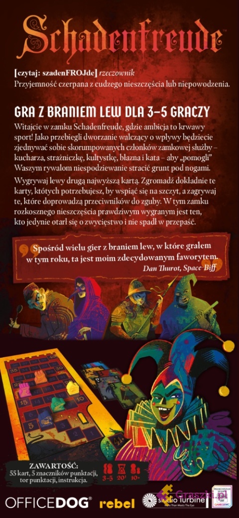 Schadenfreude tył opakowania