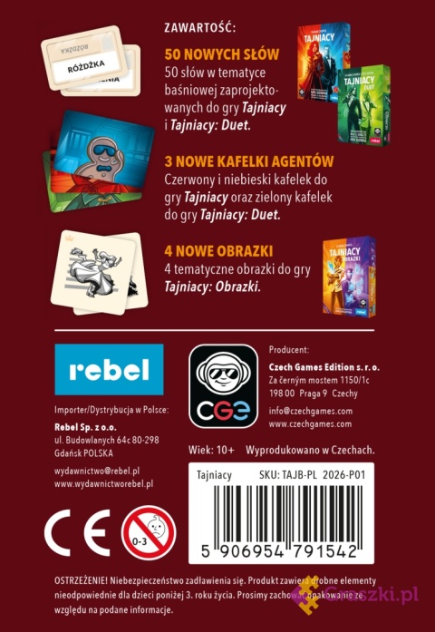 Tajniacy: Baśnie tył opakowania