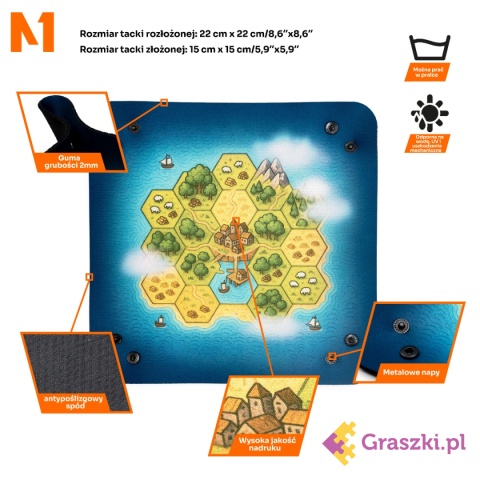 Tacka na kości - Dice Tray - Osadnicy 22x22 cm tacka