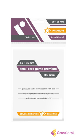 Koszulki na karty Rebel (59x86 mm) "Small Card Game Premium" 100 sztuk