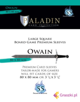 Koszulki na karty Owain (80x80) Premium, 55 sztuk | Paladin