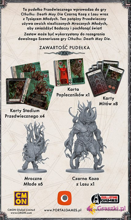 Cthulhu: Death May Die - Koza z Czarnego Lasu tył Cthulhu: Death May Die - Koza z Czarnego Lasu tył